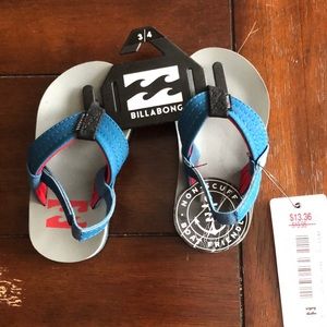 Little boys billabong flip flops